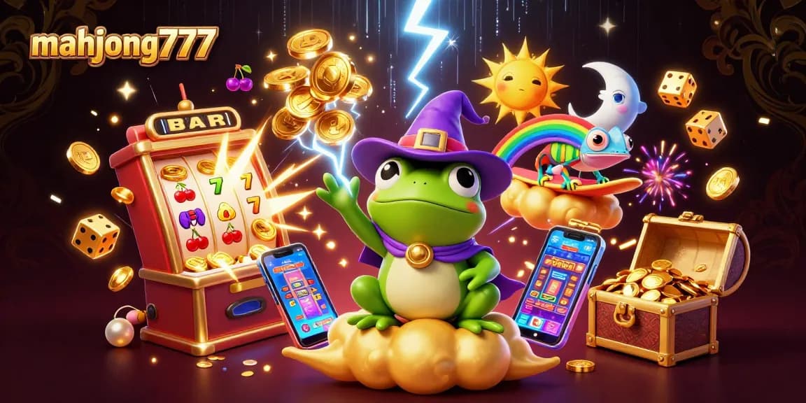 Experience the thrill of mahjong777 gameplay with a vibrant casino scene bursting with action.