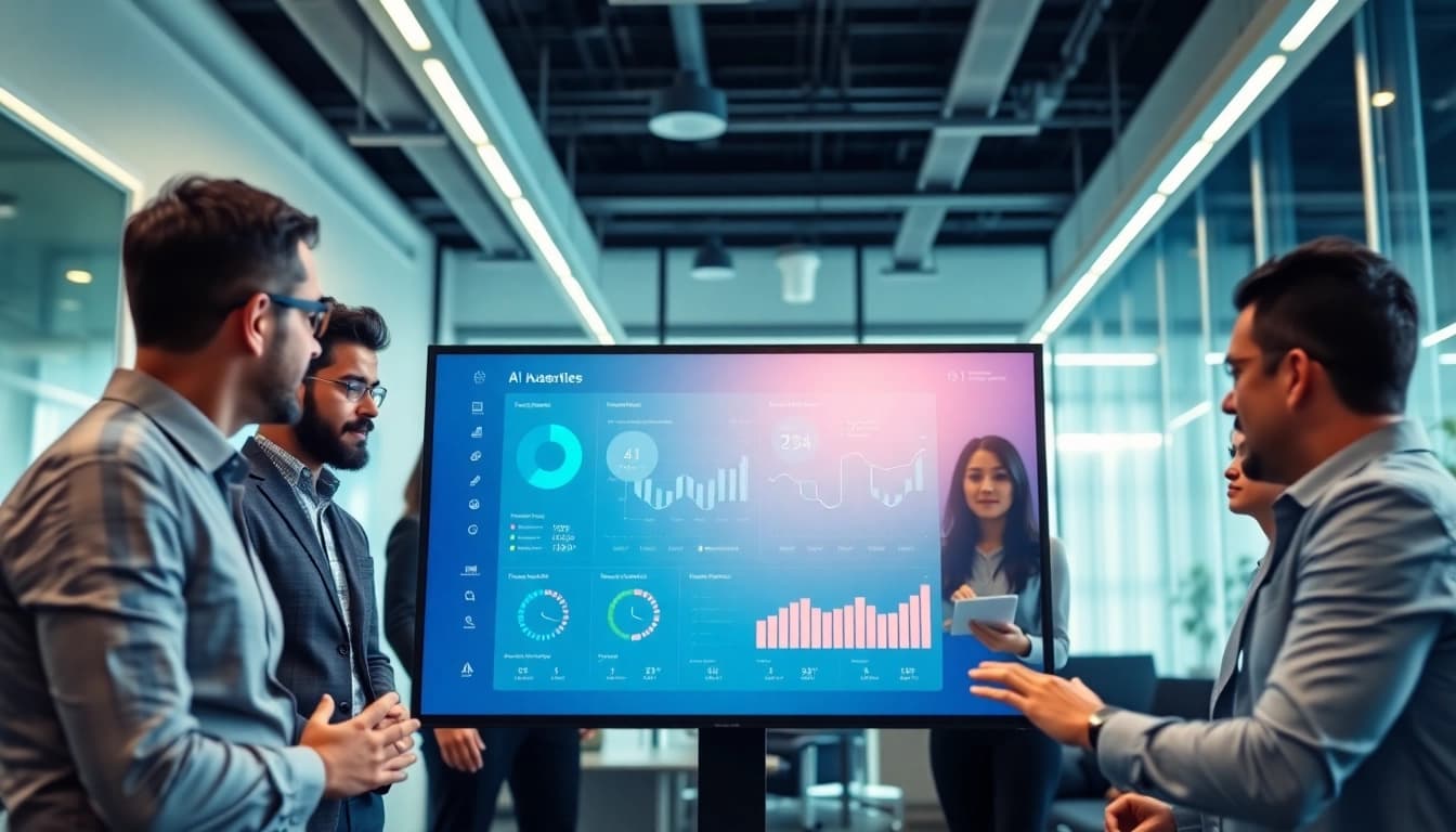 Utilize an assistant for enterprise to enhance teamwork and productivity in a modern office.