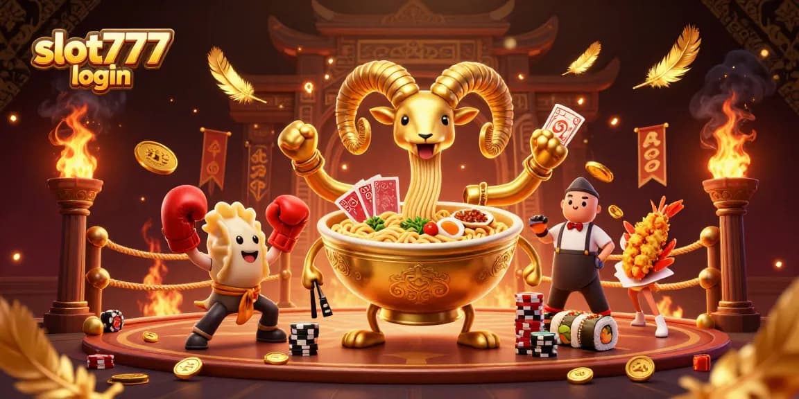 slot777 login: Mainkan mesin slot dengan koin emas dan karakter unik dalam ilustrasi 3D yang menarik.