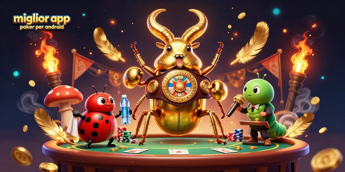 Migliori app poker per android: gioca a poker online con carte e chip in un'illustrazione 3D vivace e coinvolgente.