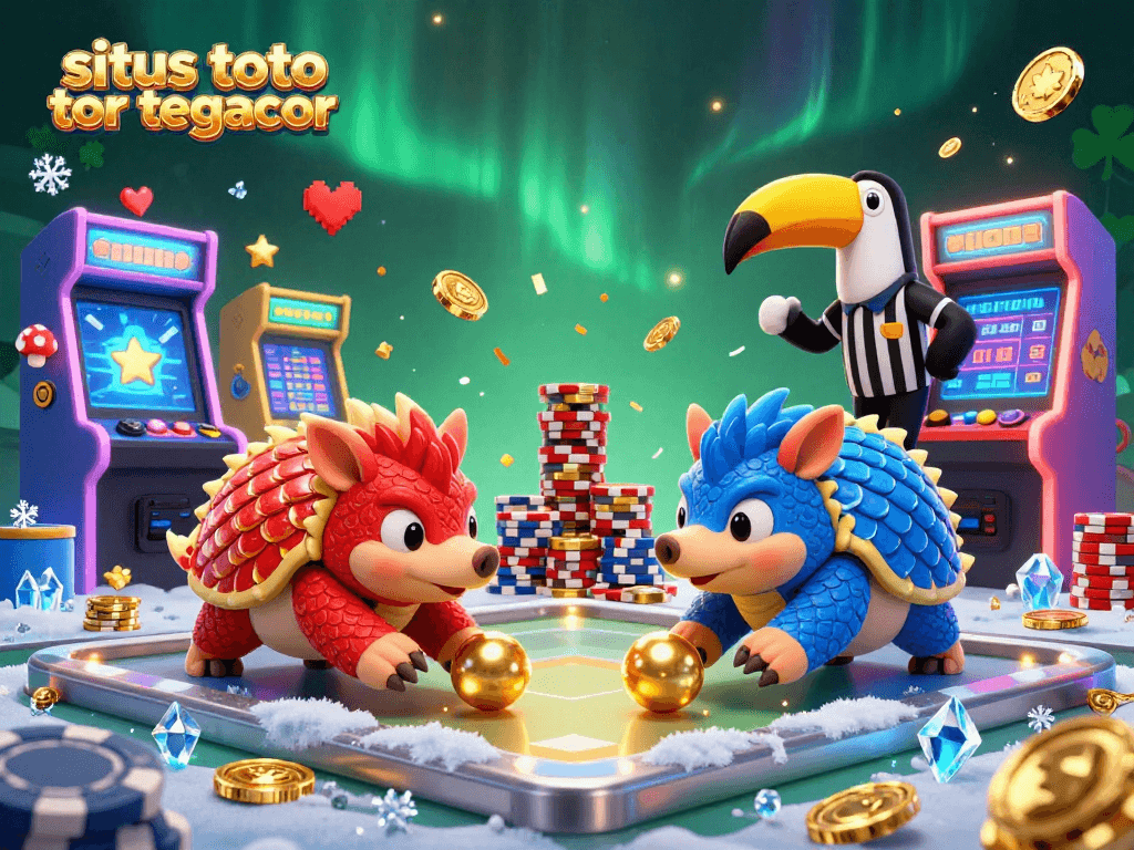 Experience the excitement of situs toto slot tergacor with vibrant pangolins and casino elements in a dynamic gaming scene.