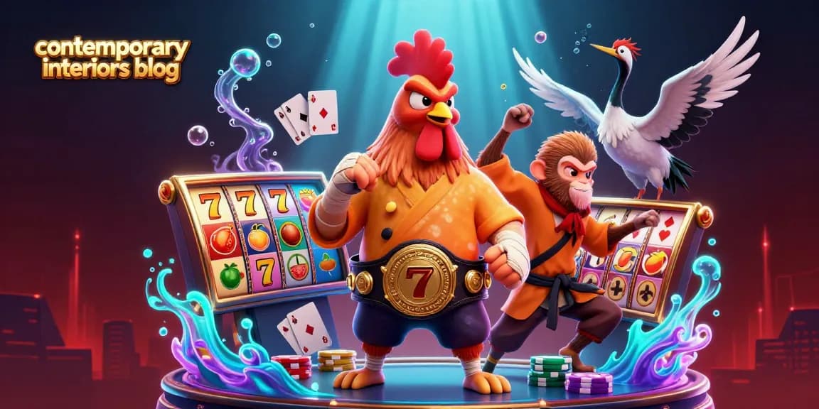 Engage with luck on our contemporary interiors blog showcasing vibrant casino themes and characters.
