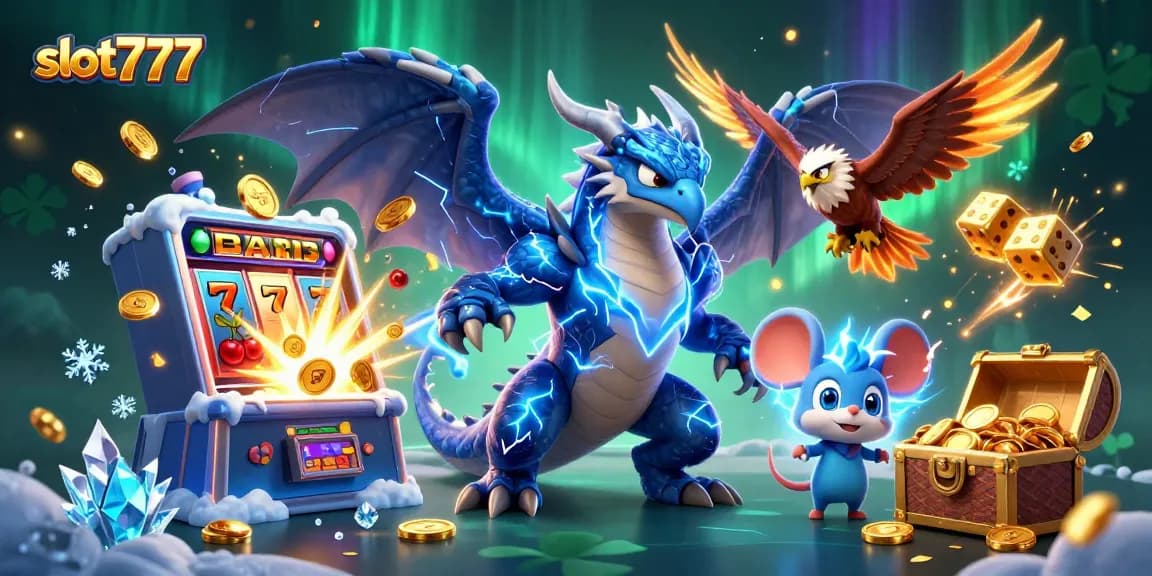 Experience the excitement of slot777 with dynamic reels, jackpots, and colorful symbols in a vibrant casino scene.
