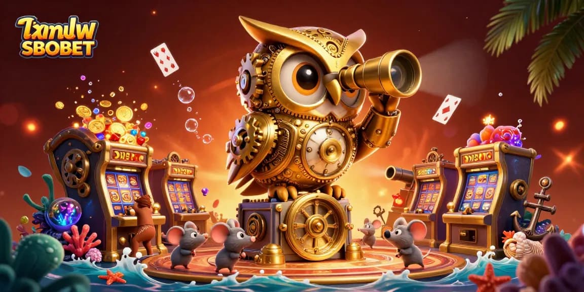 Experience แทงบอล SBOBET with an exciting scene showcasing vibrant gaming elements and characters in action.