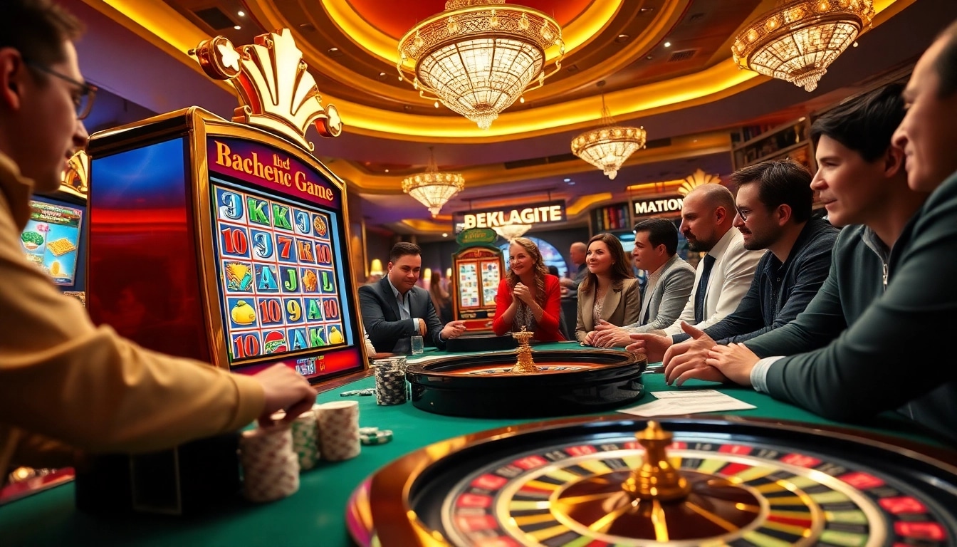 Players winning at slot pragmatic machines in a vibrant casino environment.