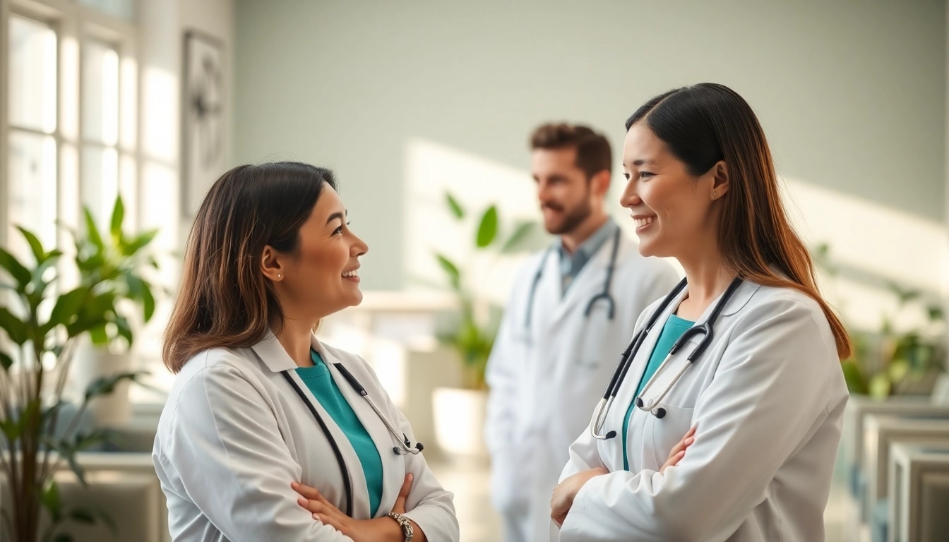Showcase of health-focused clinic emphasizing patient care and doctor-patient interaction.