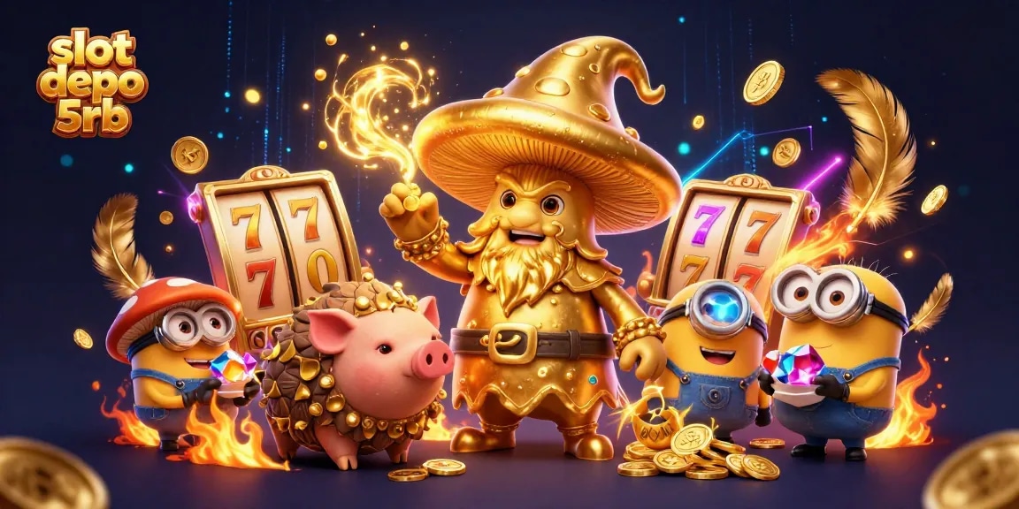 Experience thrilling gameplay with slot depo 5rb, featuring golden wizardry and treasure.