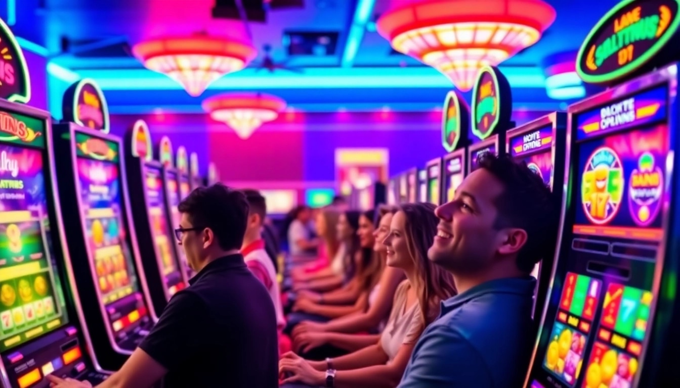 Experience the excitement of slot hoki games with vibrant machines and enthusiastic players.