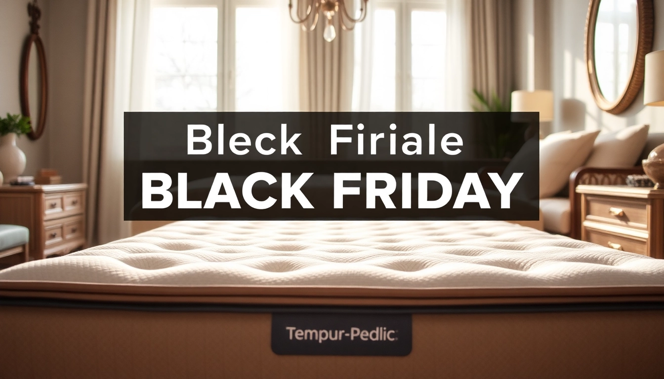 Experience unbeatable comfort with Tempur-Pedic mattress Black Friday sale in a cozy bedroom.