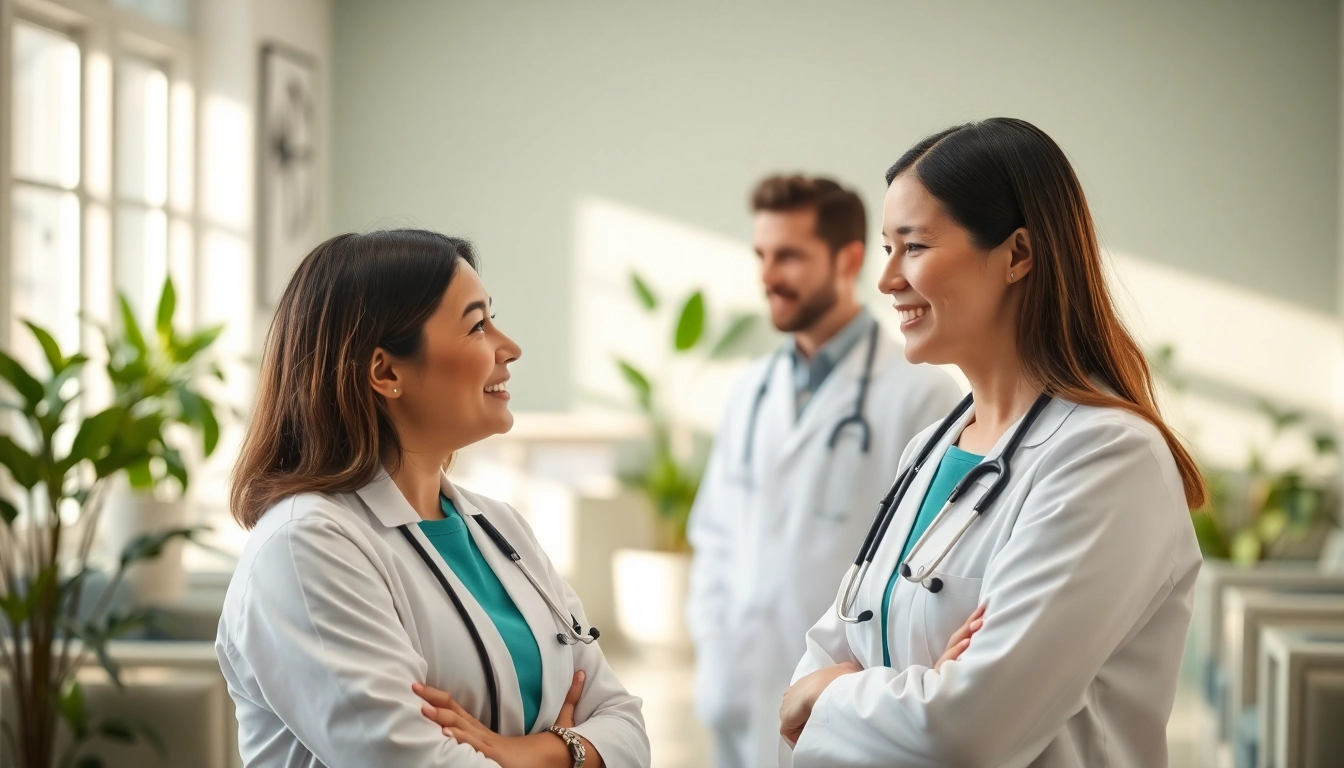 Showcase of health-focused clinic emphasizing patient care and doctor-patient interaction.