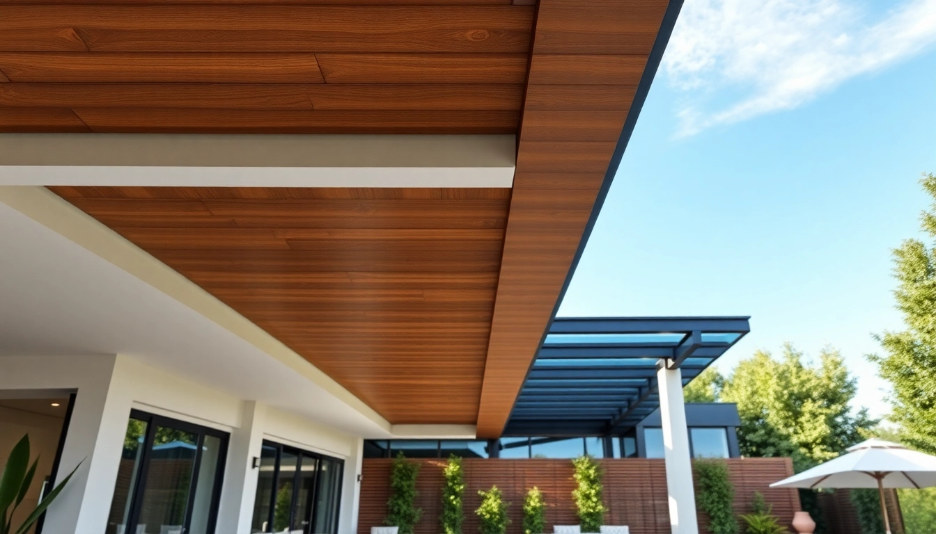 Gestalten Sie Ihre Terrassenueberdachung Ungarn mit eleganten Designs in einem modernen Garten.