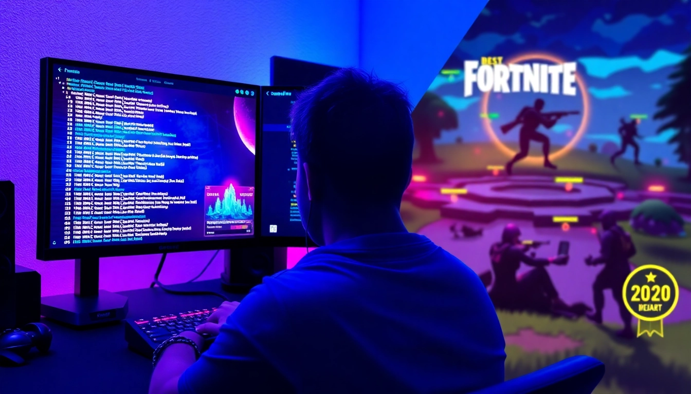 The Best Fortnite script settings demonstrated through engaging visuals of gameplay and strategy.