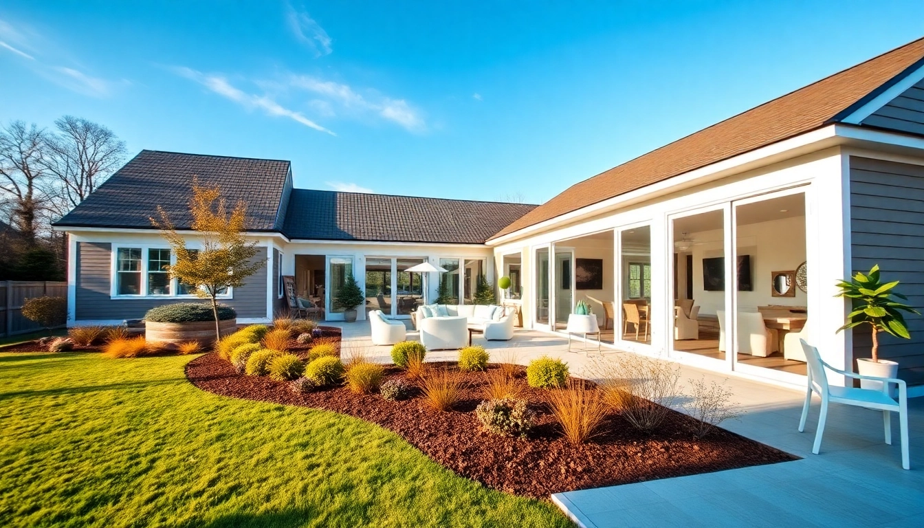 Beautiful Cape Cod home addition enhances outdoor views with spacious living area.