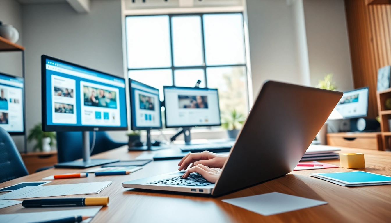 Showcasing Hereford Web Design with a designer working in a professional office environment.