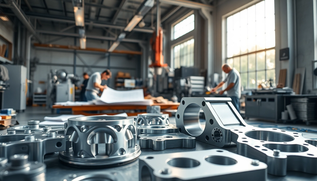 Crafting high-quality aluminum prototypes in a modern workshop with precision tools and vibrant atmosphere.