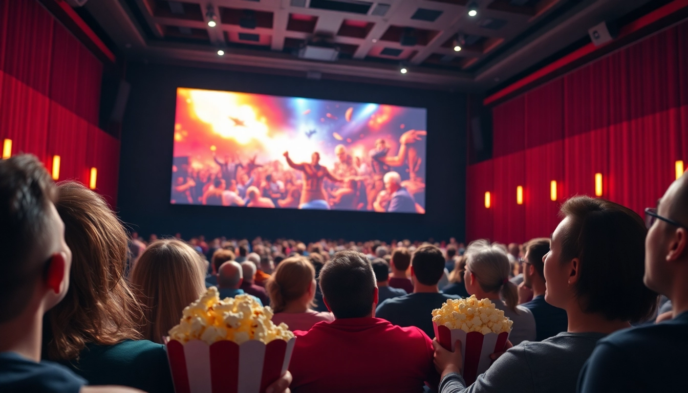 ดูหนังออนไลน์ฟรี กับบรรยากาศโรงภาพยนตร์เต็มไปด้วยผู้ชมที่ตื่นเต้น