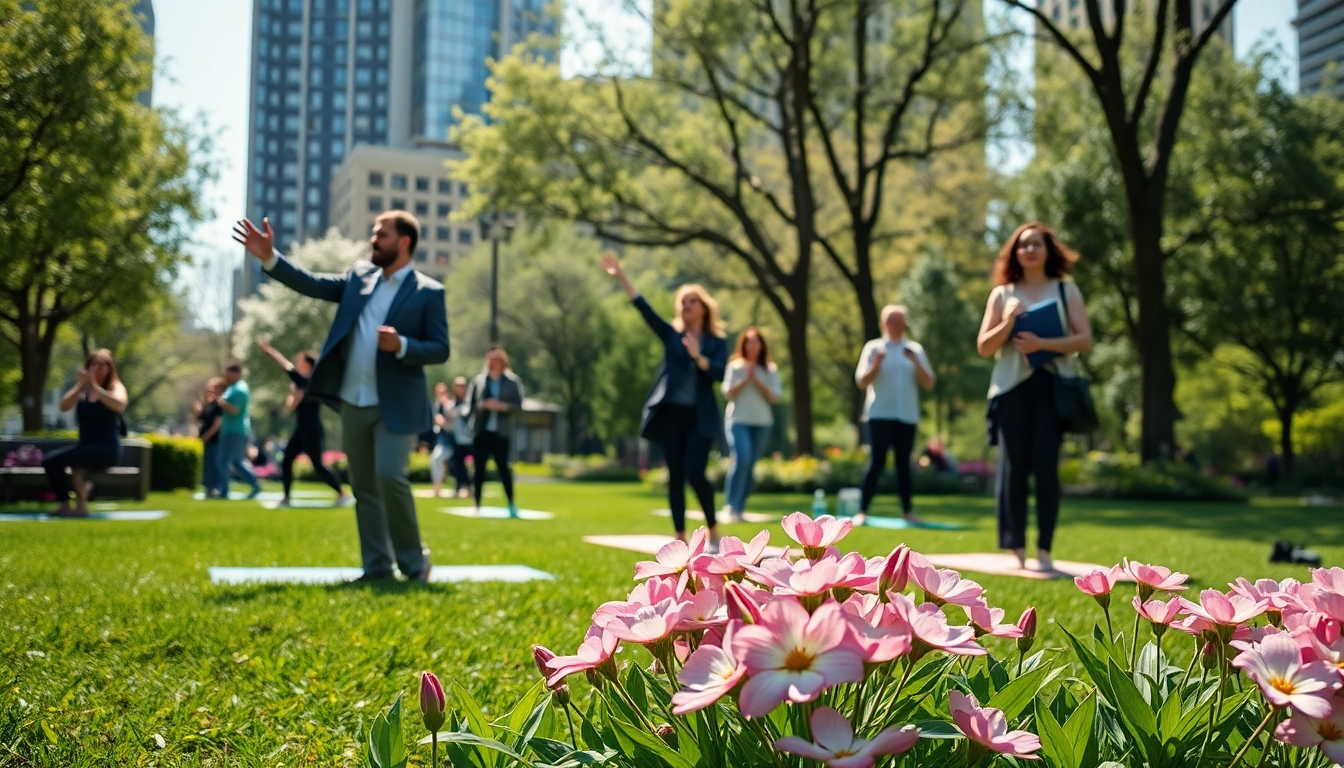 Enhancing health through outdoor activities in a vibrant urban park.