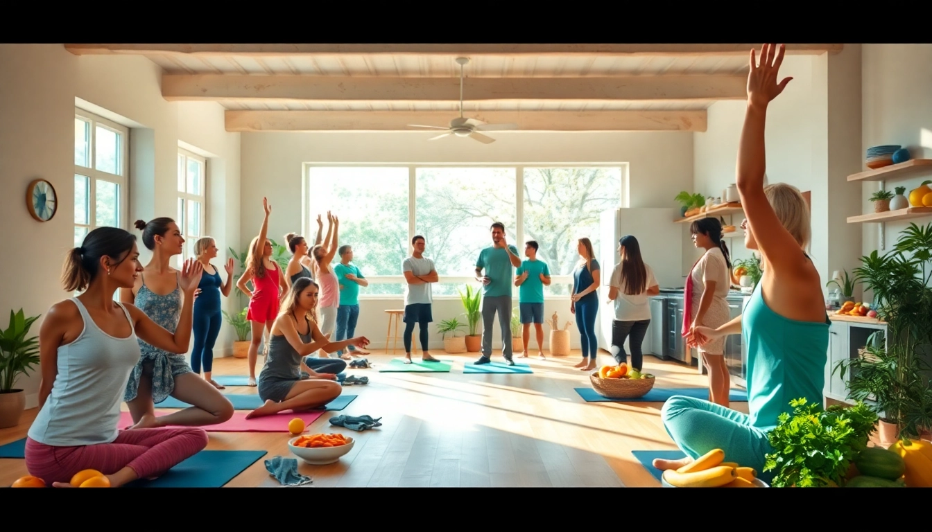 Engaging health activities promoting wellness and vitality in a vibrant setting.