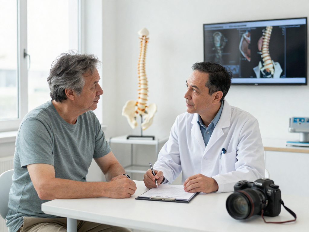Consultation scene discussing dar kanal ameliyatı in a modern medical clinic.