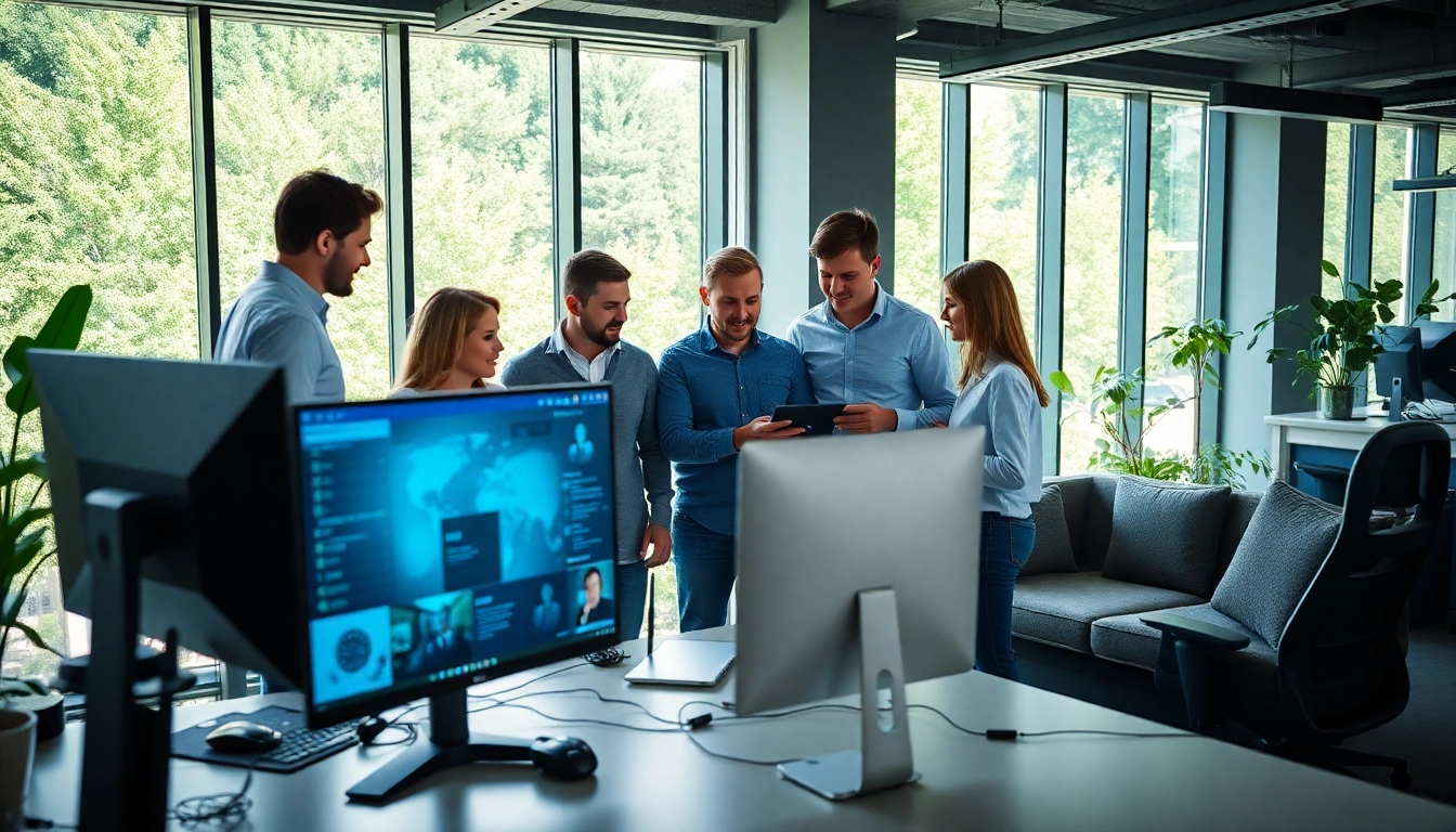 Delivering managed it services lakeland with a professional team collaborating in a modern office.