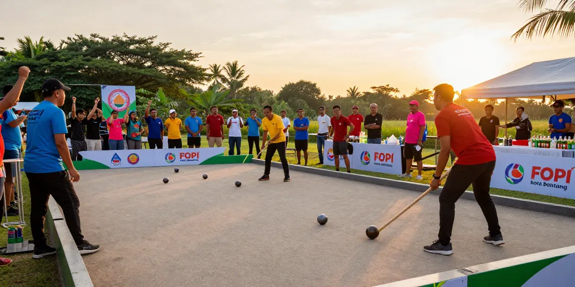 Permainan petanque di fopikotabontang.org dengan suasana kompetisi yang meriah