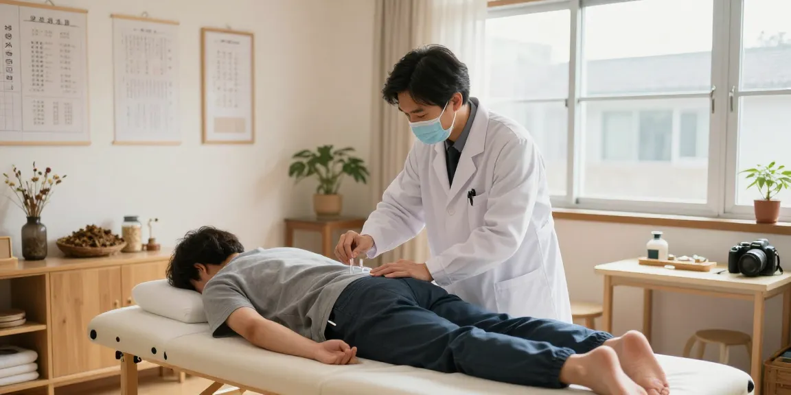 Effective treatment at 수원교통사고한의원 with acupuncture for traffic accident injuries.
