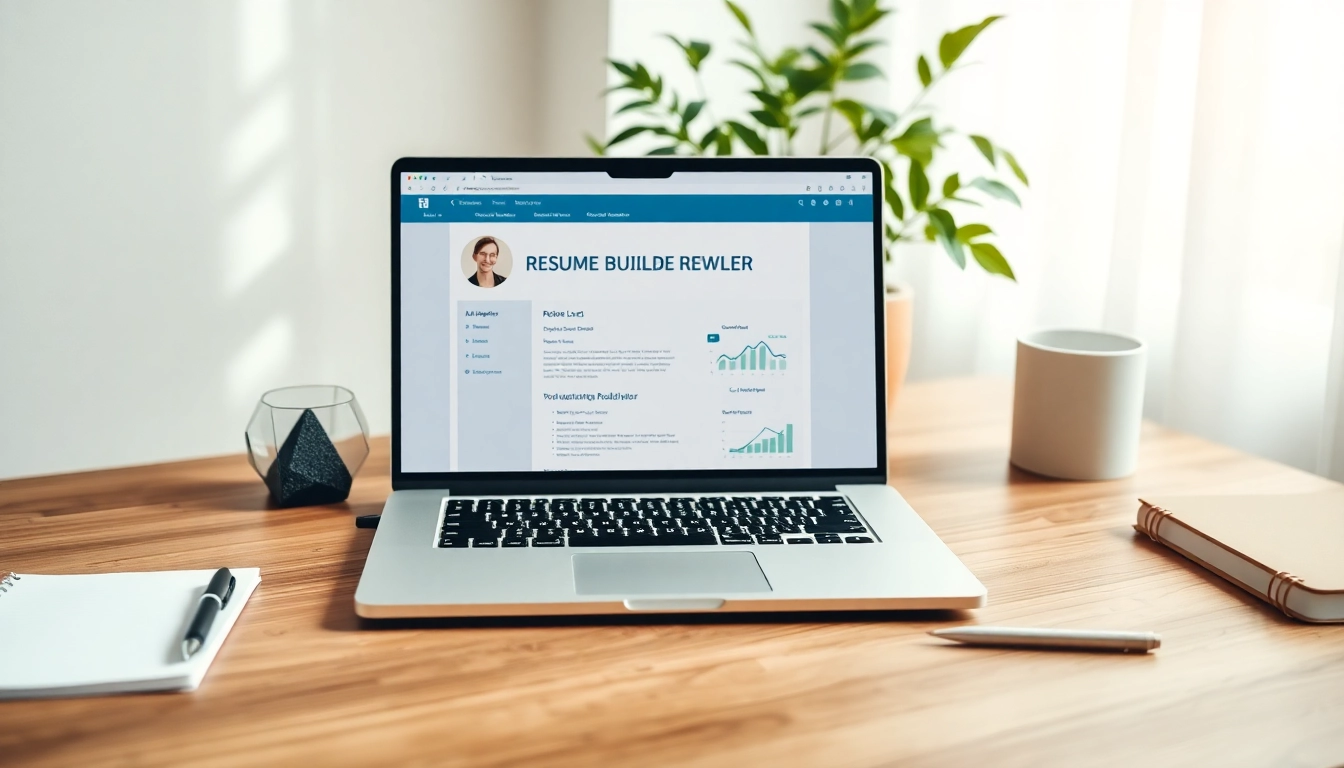 Create a standout Resume Builder interface with vibrant workspace elements for an engaging experience.