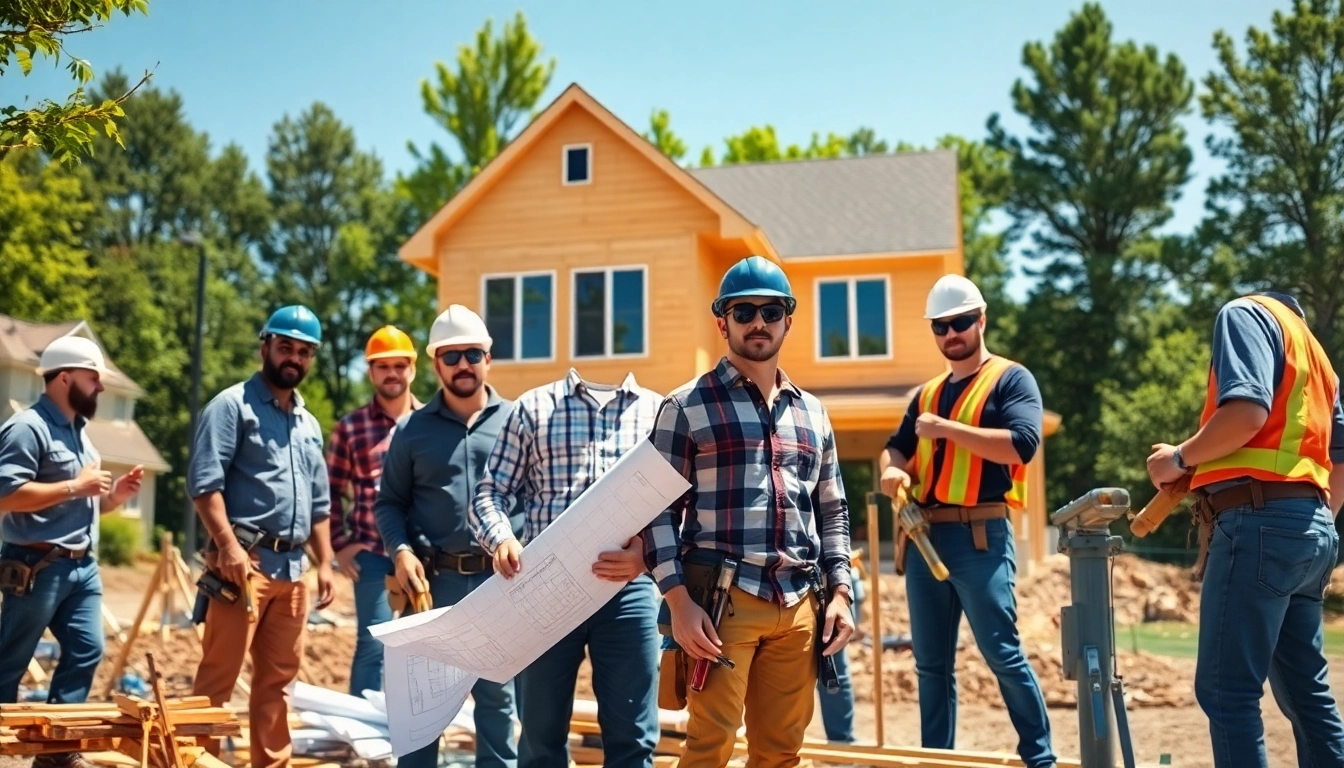 Collaborative efforts of a New Jersey General Contractor team at a residential construction site.