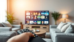 Stream live channels smoothly with iron IPTV in a modern living room setup.