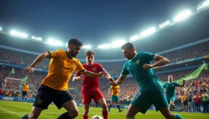 해외축구중계 현장에서 실시간 경기를 감상하는 열정적인 팬들