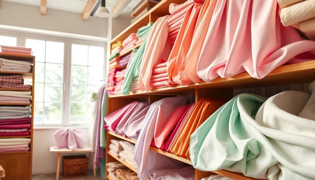 Mousseline stoffen in verschillende kleuren en texturen, perfect voor creatieve projecten.