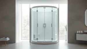 Erleben Sie die sonni Duschkabine in einem stilvollen Badezimmer mit eleganten Details.