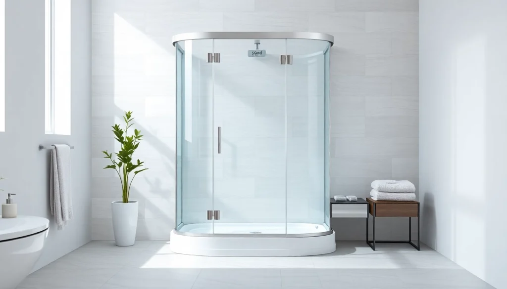 Erleben Sie die sonni Duschkabine mit klarem Glas und modernem Design in einem stilvollen Badezimmer.