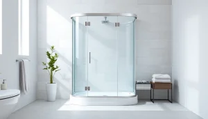 Erleben Sie die sonni Duschkabine mit klarem Glas und modernem Design in einem stilvollen Badezimmer.