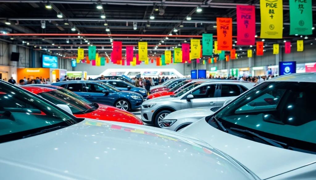Experience the excitement at the Auto Cars Show, showcasing modern vehicles and vibrant crowds.