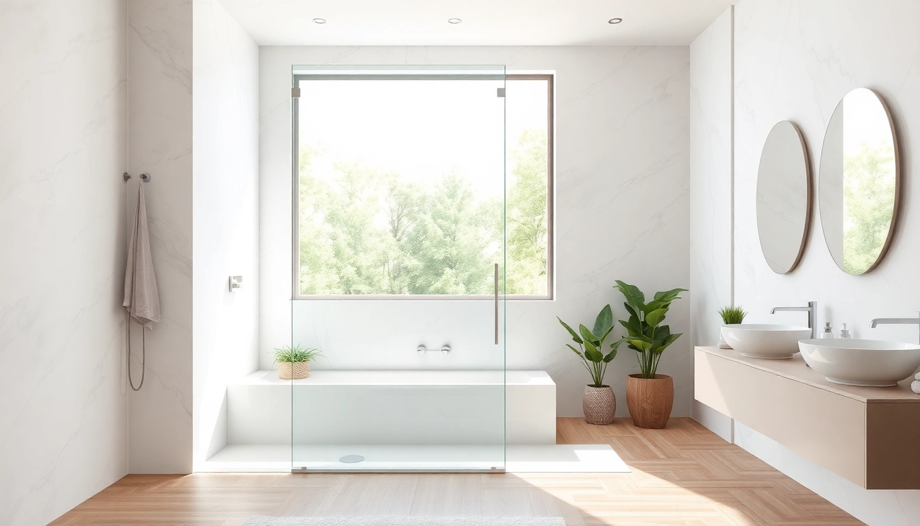 Installer une paroi de douche à l'italienne design dans une salle de bains moderne.