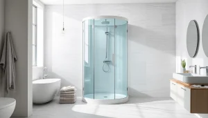 Erleben Sie die elegante sonni Duschkabine in einem modernen Badezimmer-Setup, das Luxus ausstrahlt.