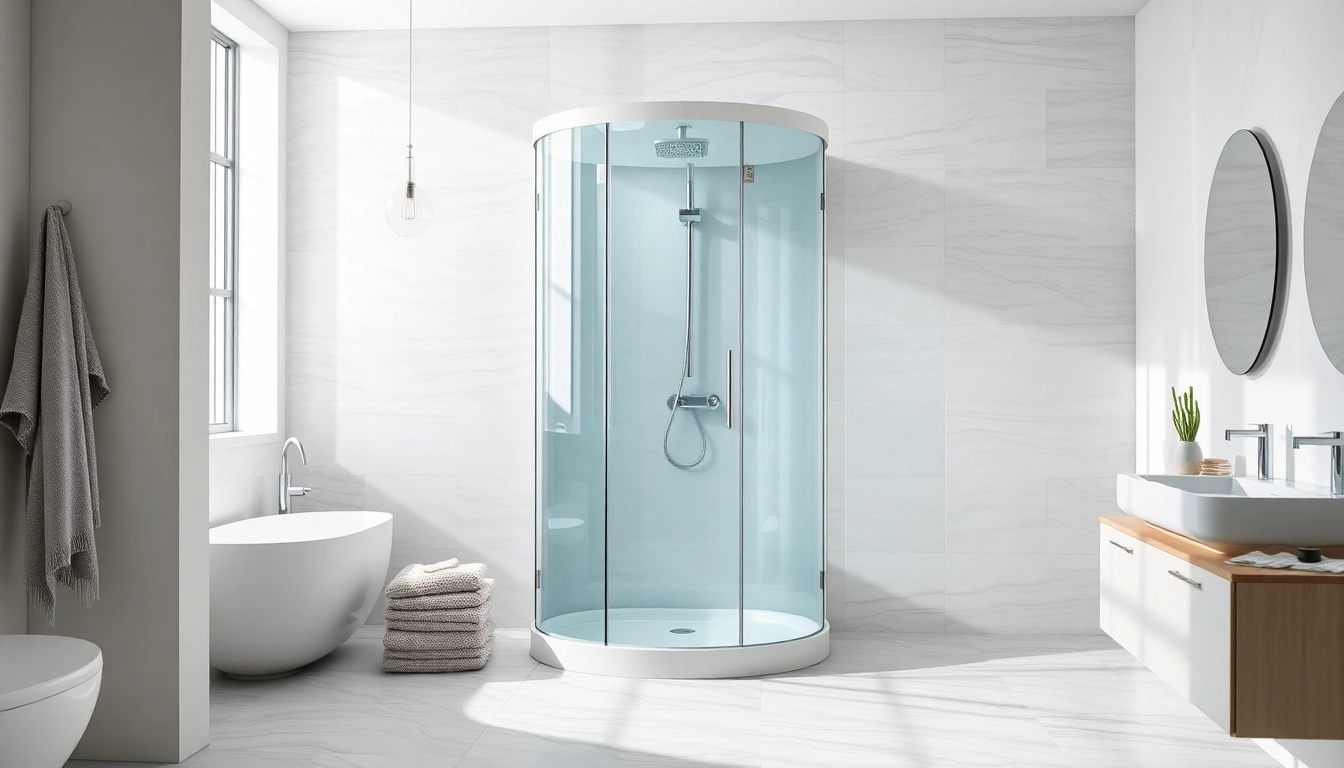 Erleben Sie die elegante sonni Duschkabine in einem modernen Badezimmer-Setup, das Luxus ausstrahlt.