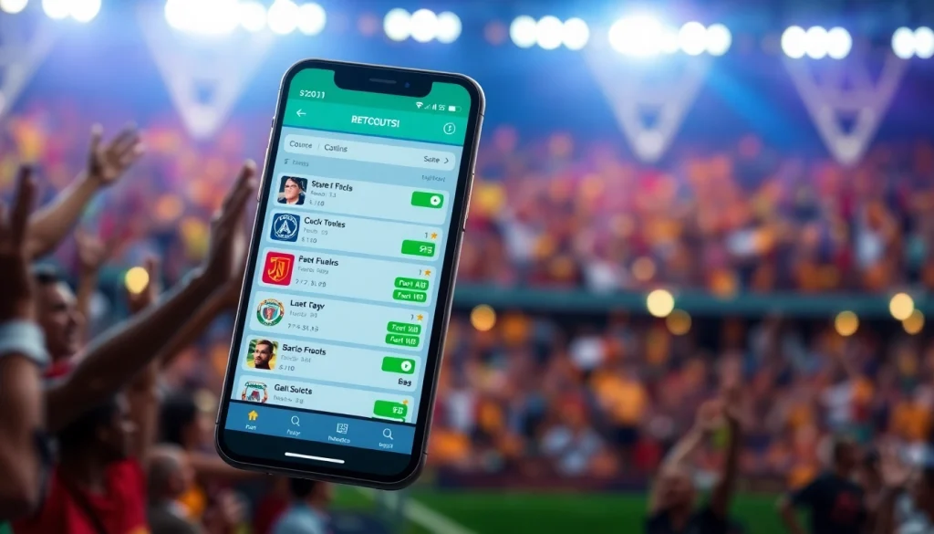 Explore the best sports betting sites India with a vibrant smartphone interface showcasing betting options.