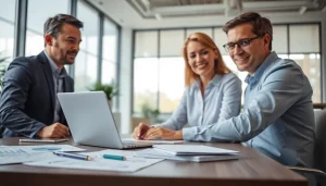 Consultation at an independent wealth management firm San Antonio, showcasing a financial advisor and clients.