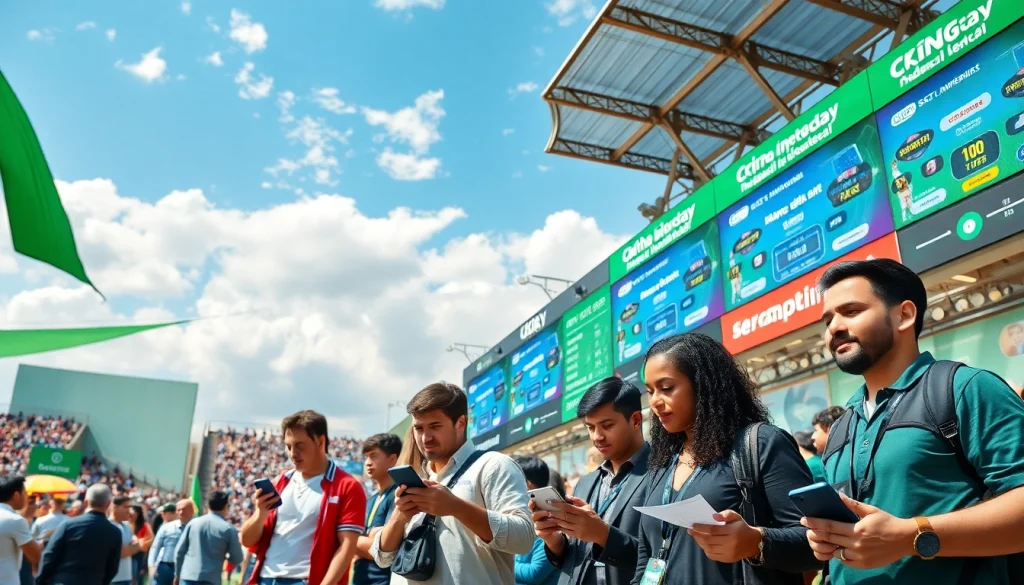 Engaging sports scene showcasing the best sports betting sites Mexico with vibrant crowds and betting displays.