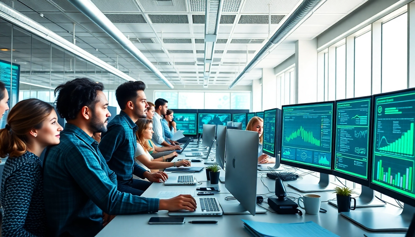 Reduce IT Downtime Tampa with teamwork in a vibrant tech office setting.