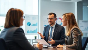 카드 한도 현금화의 이점을 조명하는 금융 전문가와의 상담 장면