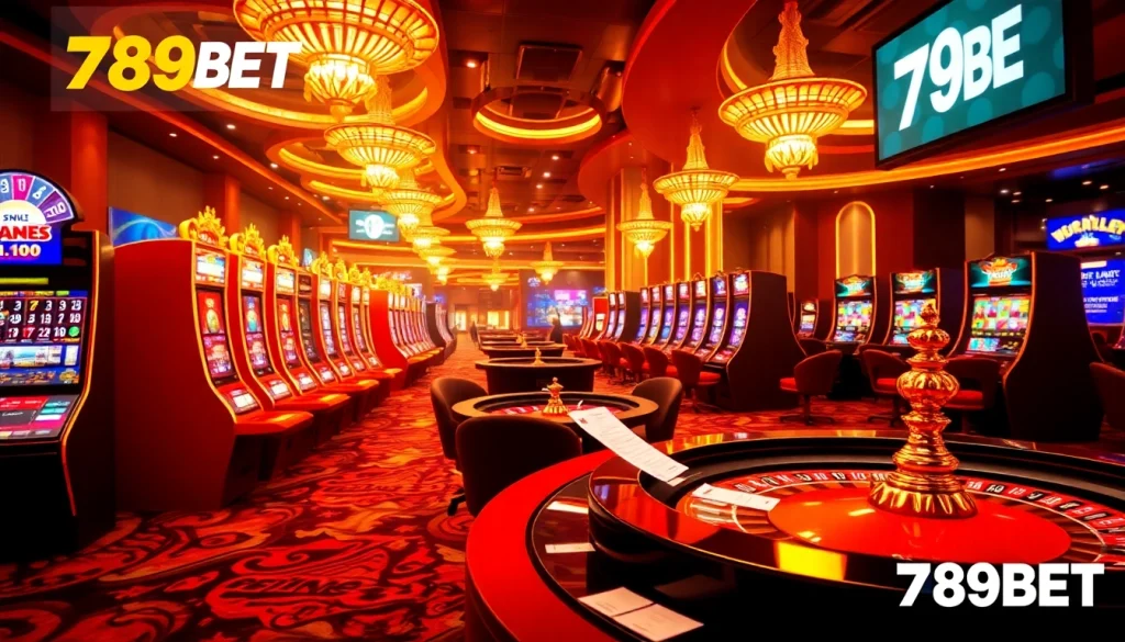 Experience the thrill of gambling at 789BET with vibrant casino tables and games.