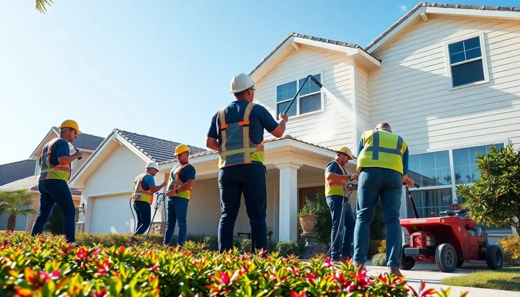 Soft wash service revitalizing a home exterior in Kissimmee, showcasing pristine results.