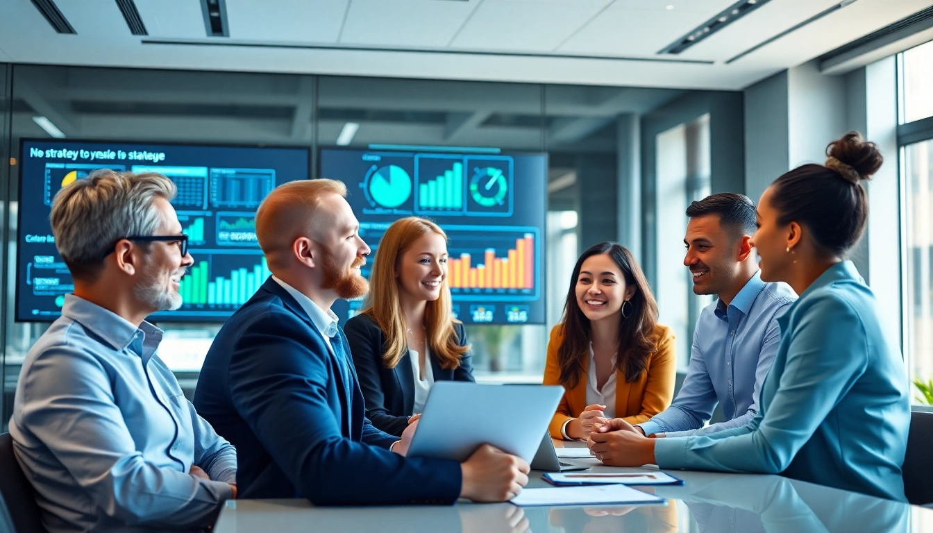 Enhance your Strategy Capture Management with a collaborative team in a modern office setting.