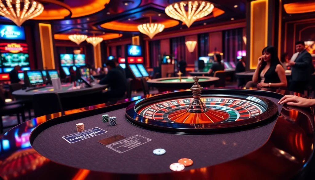 S8 players enjoying vibrant table games and luxurious casino atmosphere.