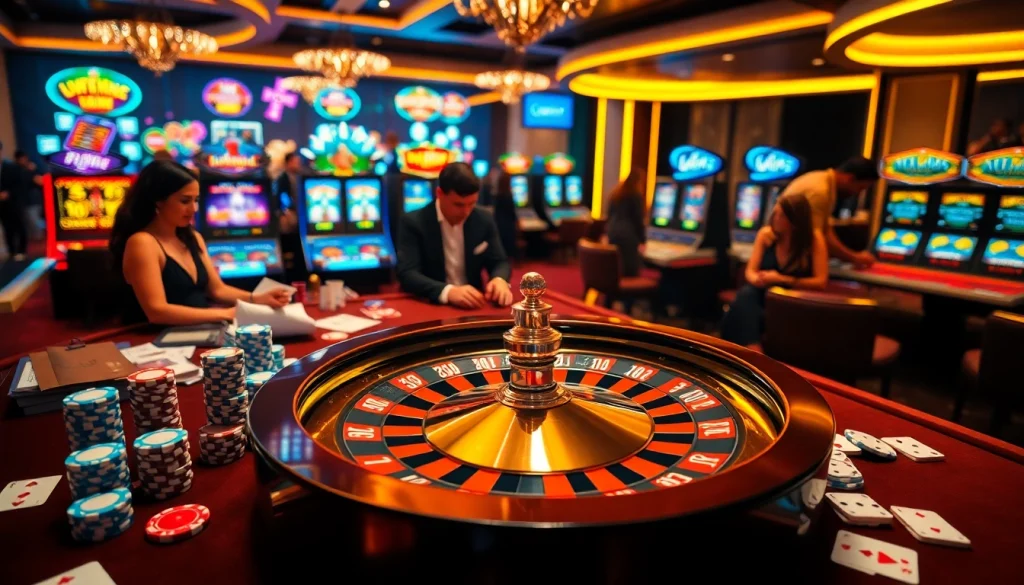 Engaging casino scene at https://uu88.casa/ with poker chips, cards, and roulette wheel.