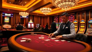 Experience high-stakes Baccarat action at Bin88's luxurious casino table, capturing the thrill of winning.