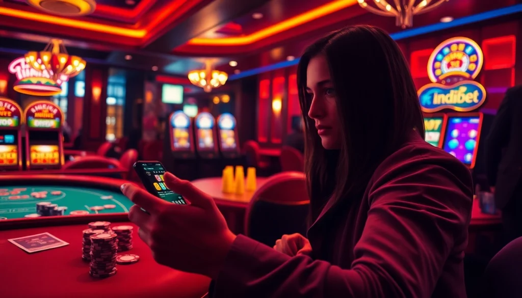 Placing bets on Indibet online with engaging casino visuals and user-friendly interface.